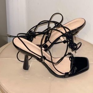 Patent Lace Up Heels Size 10